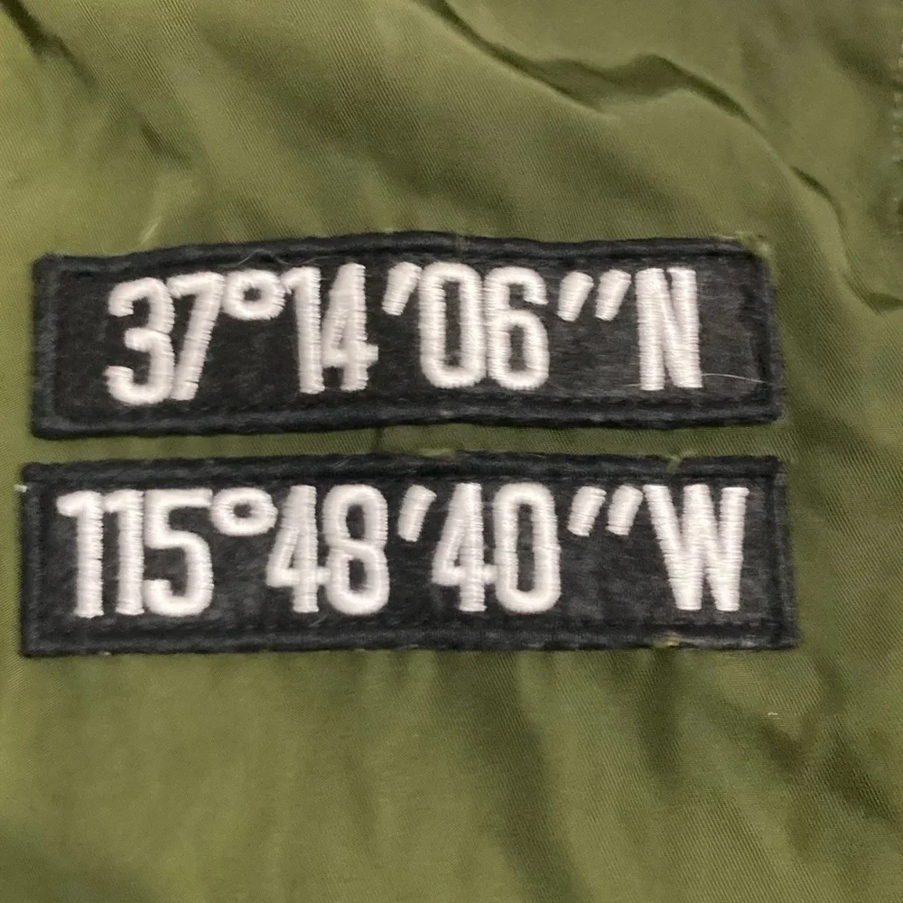 🌸 Sz 10/12 Kids Olive Green Bomber Jacket - Picture 2 of 5